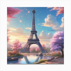 Eiffel Tower Magical Landscape 4 Canvas Print