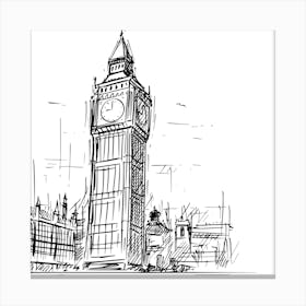 Big Ben Clock Tower In London Canvas Print