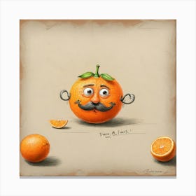 Orange Face 1 Canvas Print