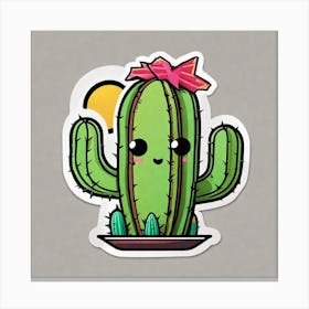 Cactus - Sticker Canvas Print