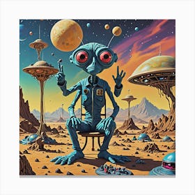 Aliens In Space 1 Canvas Print