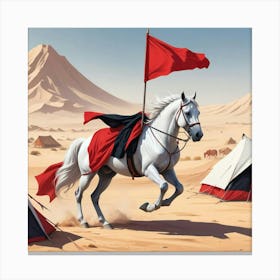 Horse In The Desert Canvas Print