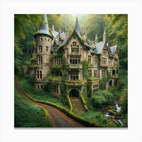 Castle In The Forest Canvas Print