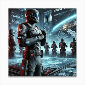 A Science Fiction Depiction Of Strike Commanders, 1 Canvas Print