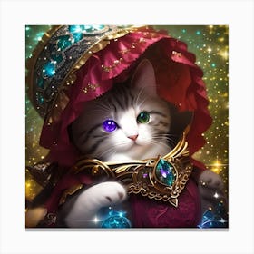 Cat In A Hat Canvas Print