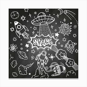 Space Doodles 1 Canvas Print