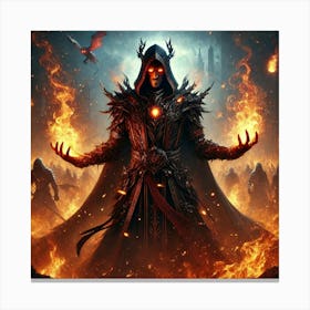 Pyromancer Alaric Blaze Canvas Print