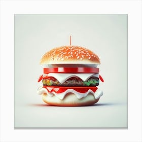 Cheeseburger Iconic (29) Canvas Print