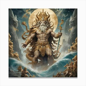 God Of The Sea art print paintings Canvas Print