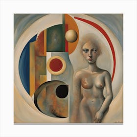 Woman Shapes And Colours Canvas Print