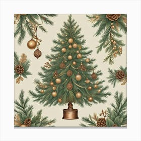 Christmas Tree Wall Arts (4) Canvas Print