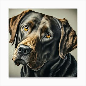 Portrait Of A Labrador Retriever Canvas Print