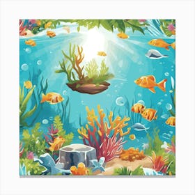 Underwater Scene Canvas Print