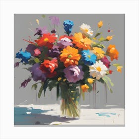 Bouquet Of Flowers Canvas Print