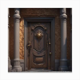 Door To A Building Canvas Print