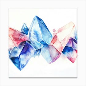 Watercolor Watercolor Of Crystals Canvas Print