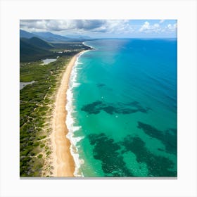 Aerial View Of A Beach Stampe su tela