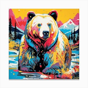 Bear Painting Canvas Print