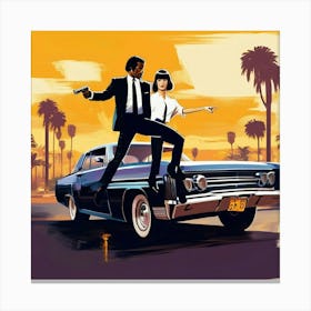 pulp fiction art Canvas Print