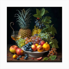 A collection of different delicious fruits 22 Canvas Print