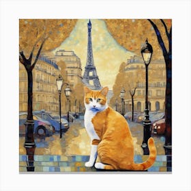 Paris Cat Canvas Print