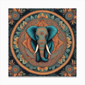 Elephant Mandala 2 Canvas Print