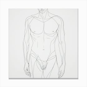 Male Figure Drawing adult mature Canvas Print