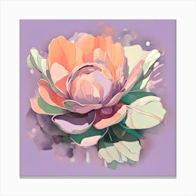 Watercolor Flower Canvas Print