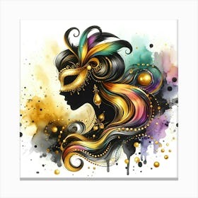 Mardi Gras Girl 1 Canvas Print