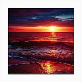 Sunset At The Beach 277 Canvas Print