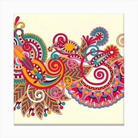 Colorful Paisley Design Canvas Print