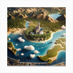 Cinderella'S Castle overview Canvas Print