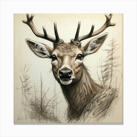 Deer Head 36 Canvas Print