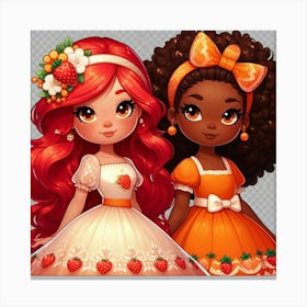 Strawberry Shortcake Girls Canvas Print