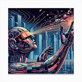 Futuristic Man Canvas Print