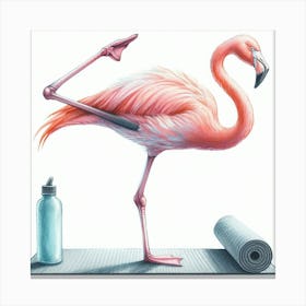 Yoga Flamingo 1 Canvas Print