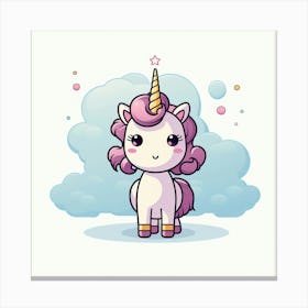 Cute Unicorn 376 Canvas Print