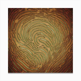 Brown Rusty Thumbprint Canvas Print