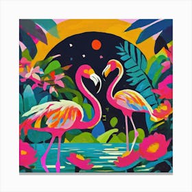 Flamingos 3 Canvas Print