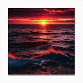 Sunset Over The Ocean 223 Canvas Print