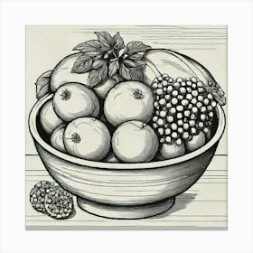 Fruit Bowl Canvas Print