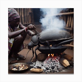 Beetle Cooking Canvas Print