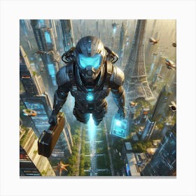 Futuristic Cityscape 162 Canvas Print