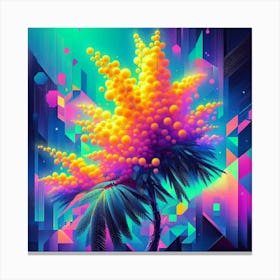 Abstract modernist Mimosa tree 1 Canvas Print