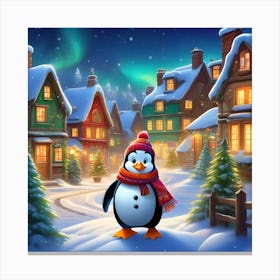 Christmas Penguin Canvas Print