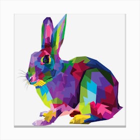 Cute Bunny Colorful Artistic Rabbit Lovers Cute Owners Gift Canvas Print