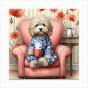 Dog In Pajamas 1 Canvas Print