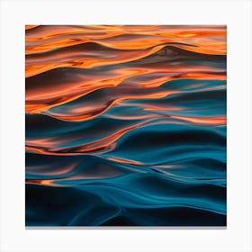 Sunset On The Water Canvas Print