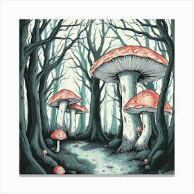 Mushroom Forest 33 Canvas Print