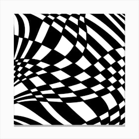 Abstract Black And White Pattern 5 Canvas Print